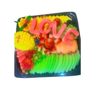Tropical Bloom Fruit Tray – 12 Inches A
